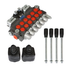 Hydraulic Backhoe Directional Control Valve w/ 4 Joysticks 6 Spool 11 GPM