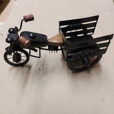 Wooden And Wrought Iron Rickshaw Model