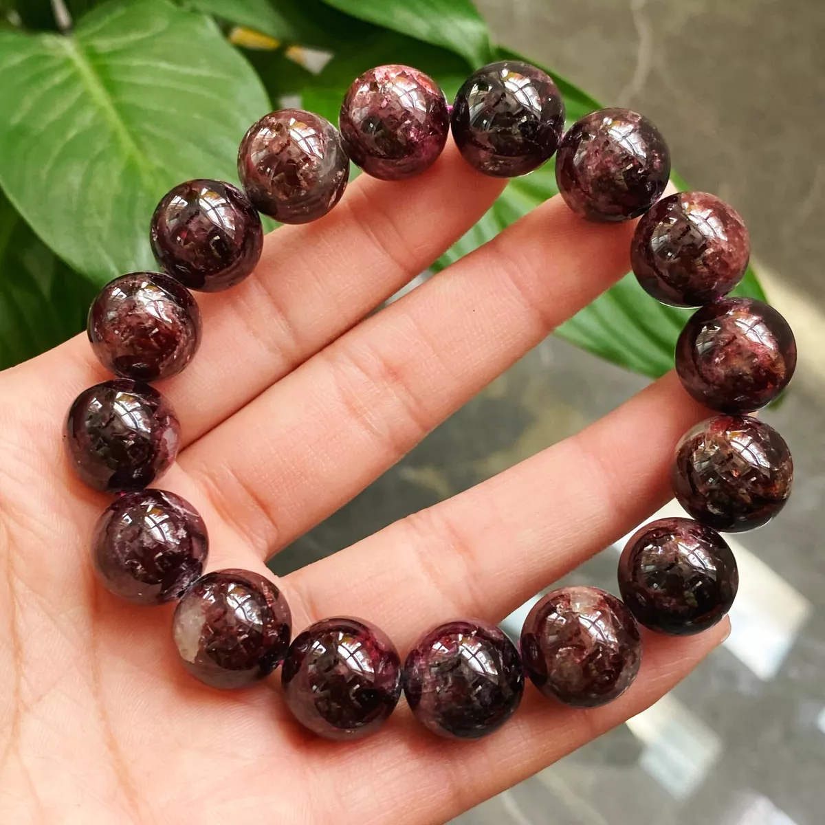 Red garnet stone bracelet deals