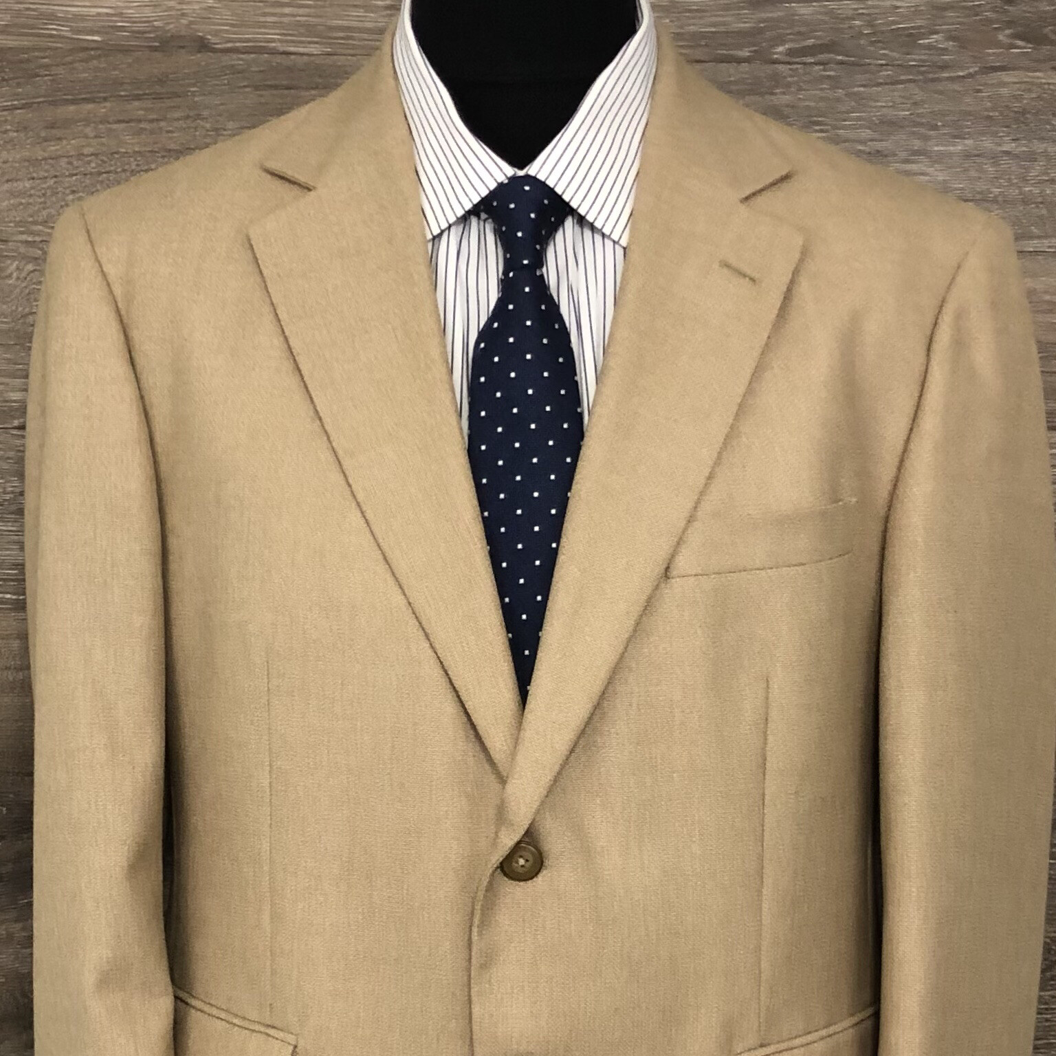 Stafford Essentials Men Polyester Blend Beige 2-B… - image 4