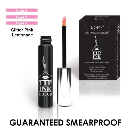 LIP-INK® Organic Vegan 100% Smearproof Trial Lip Kit - Glitter Pink Lemonade