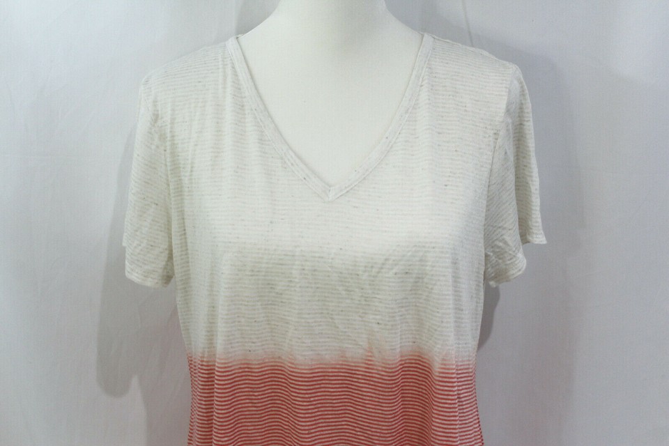 NWT Style & Co Womens Pink Ivory Folk Dye Short Sleeve Top S eBay