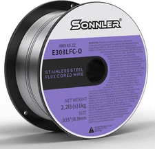 E308LFC-O .035-Diameter Stainless Flux Core Welding Wire, 0.9Mm SONNLER 2-Pound 