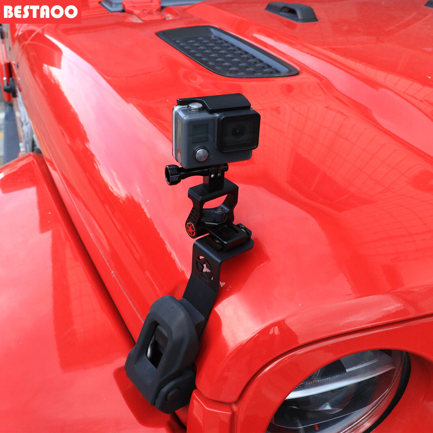 Slide Hood Mount Camera Holder for GoPro Hero DSLR Nikon for JEEP Wrangler  2018+ | eBay