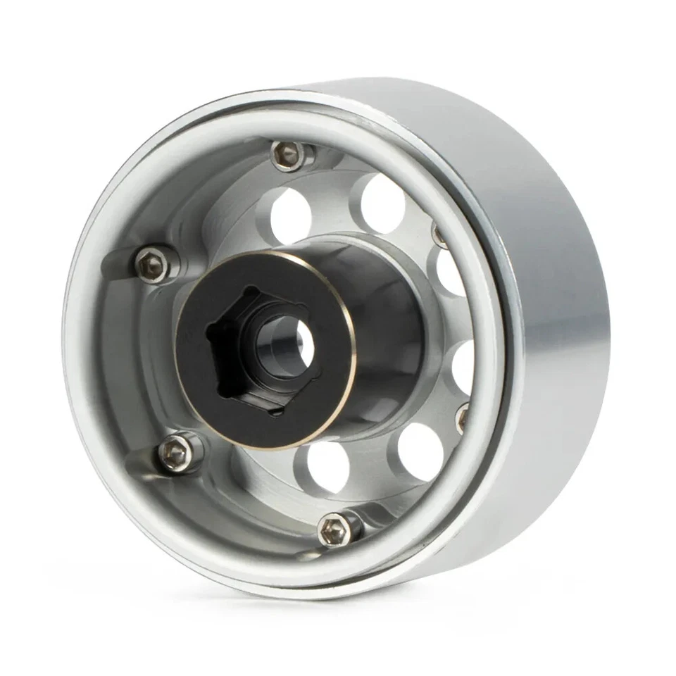 Buje hexagonal de rueda de 12 mm con pesos de latón 4 piezas para llantas de rueda de 1/10 RC Crawler de 1,9" 2,2" Foto 4 de 4