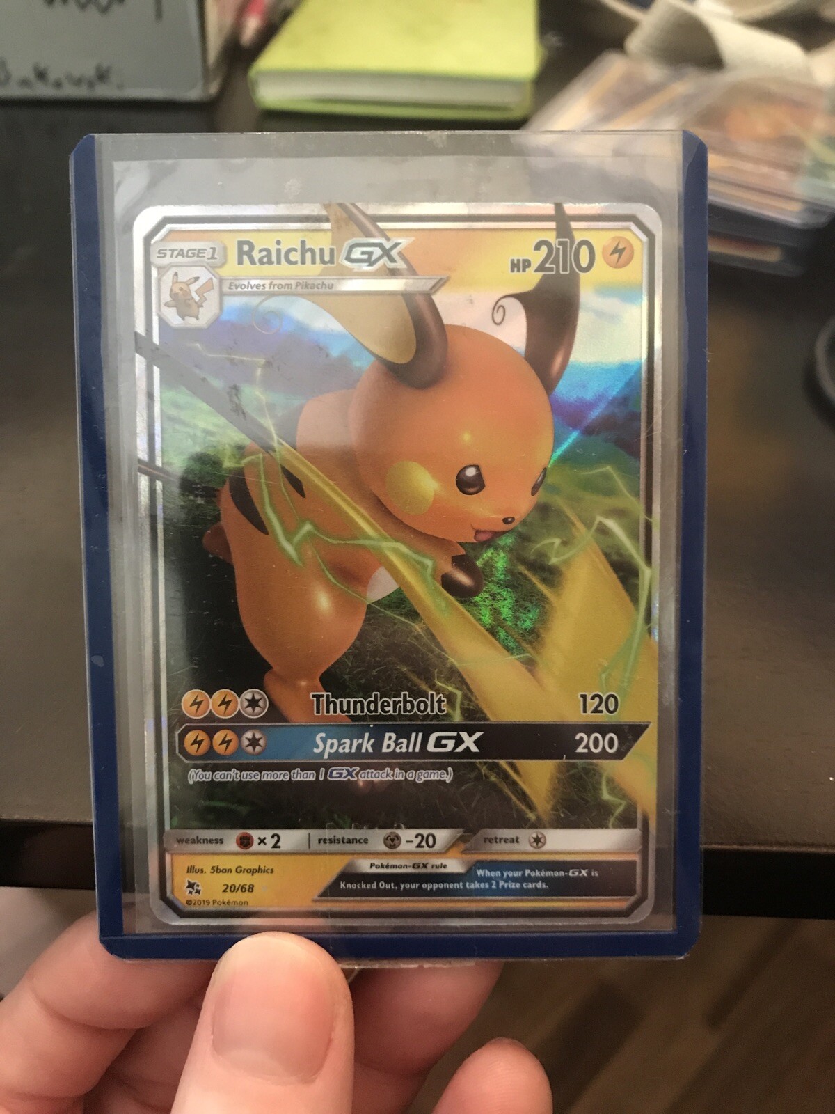 Raichu GX - 20/68 - Hidden Fates - Mint