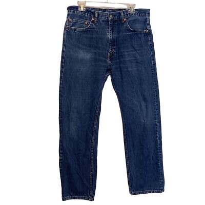 Levis 505 Jeans Mens 36x32 Straight Fit Denim Pants Measure 34x30