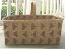 Basket Weaving Pattern Red Arrows Market Basket by Patty Feather