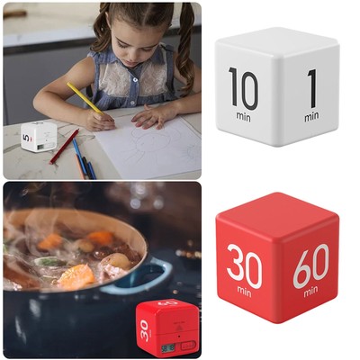 Cube Countdown Timer Student Self Discipline Alarm Clock Timing Kitchen Reminder