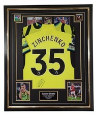 Framed Oleksandr Zinchenko 2024 Signed Shirt Autographed Jersey **