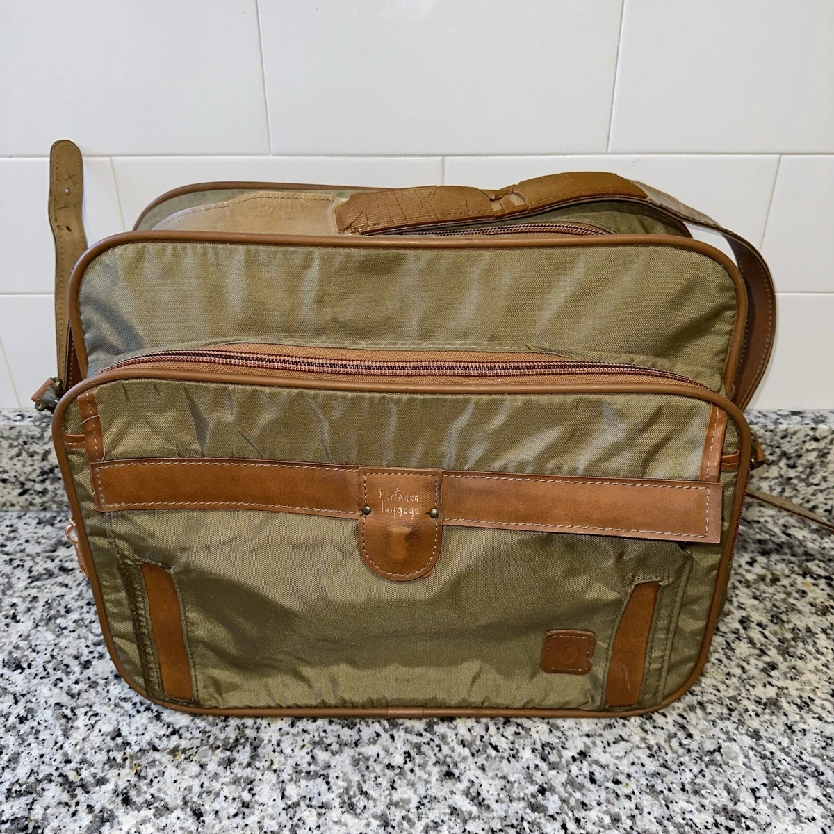 HARTMANN Luggage Nylon Leather Travel Suitcase Carry on Duffle Bag RF691