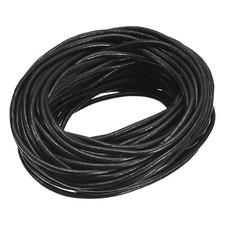 11 Yards 2mm Round Leather Cord Lacing String for DIY Crafts Black