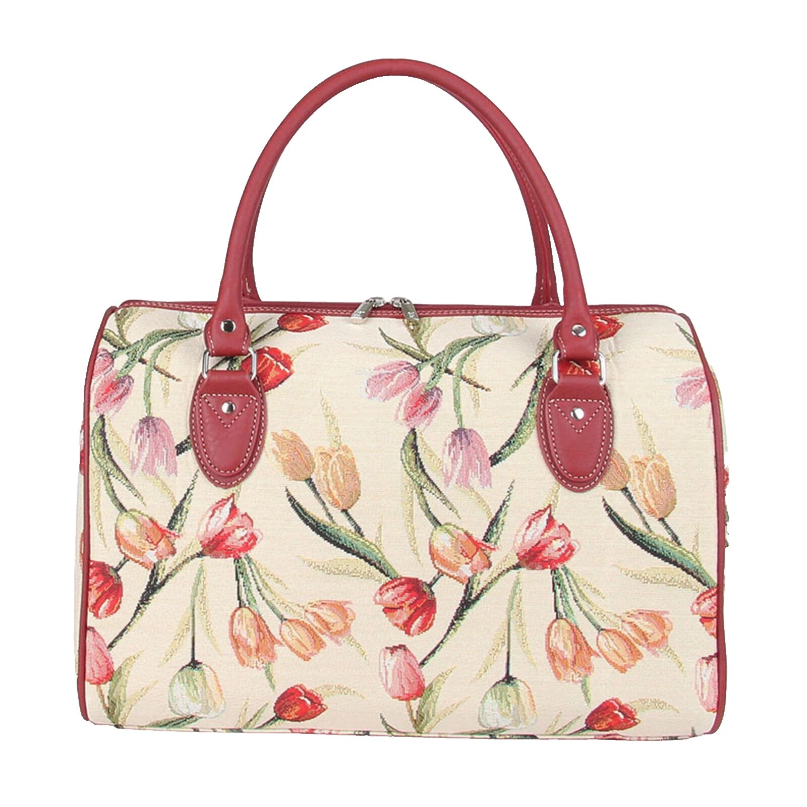 花卉图案旅行包和女士手提包