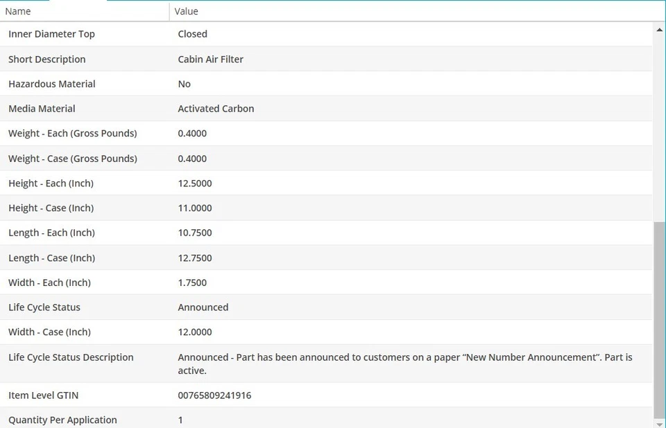 Filtro de aire de cabina WIX para Chevrolet Spark 2015-2022 Foto 4 de 4