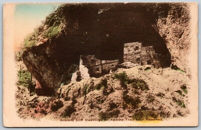 #ad Ancient Cliff Dwellings Apache Trail Roosevelt VINTAGE Postcard $8.50