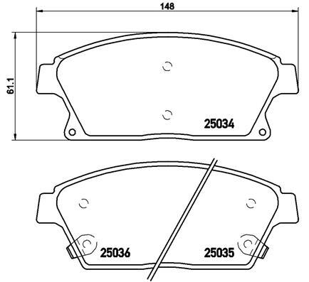 P 59 077 BREMBO Brake Pad Set, disc brake for BUICK,BUICK (SGM),CADILLAC,CHEVROL