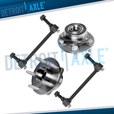 Front Wheel Hub Bearings Sway Bar Links for 2008 2009 2010 - 2014 Cadillac CTS