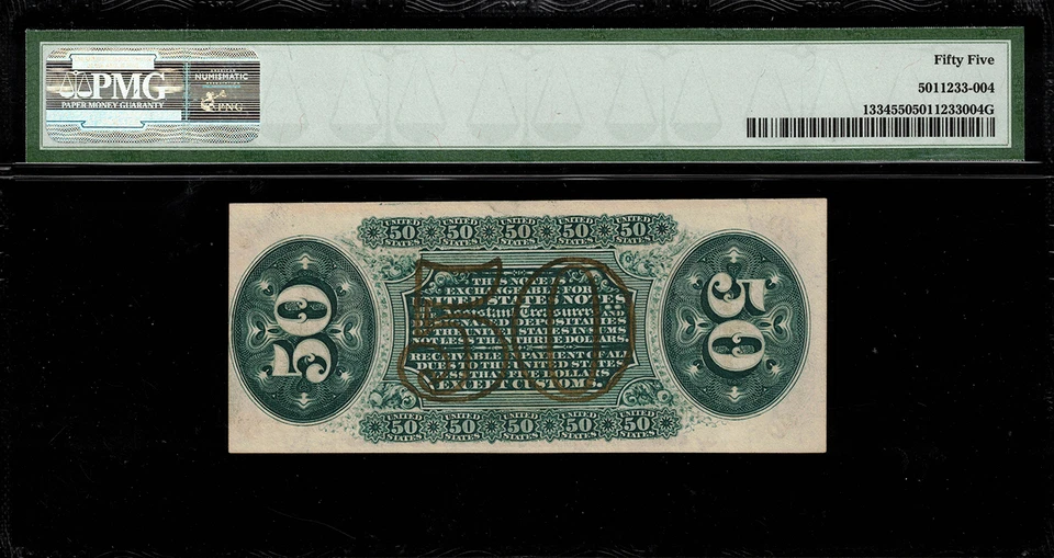 FR-1334 $0.50 Third Issue Fractional Currency - 50 Cents - Graded PMG 55 - Image 2 of 2