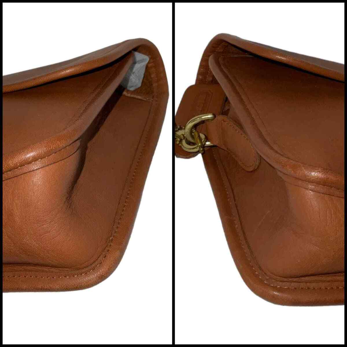 Vintage Coach Men's Turnlock Clutch 9832 British Tan Cowhide Vintage Coach Men's Turnlock Clutch 9832 British Tan Cowhide