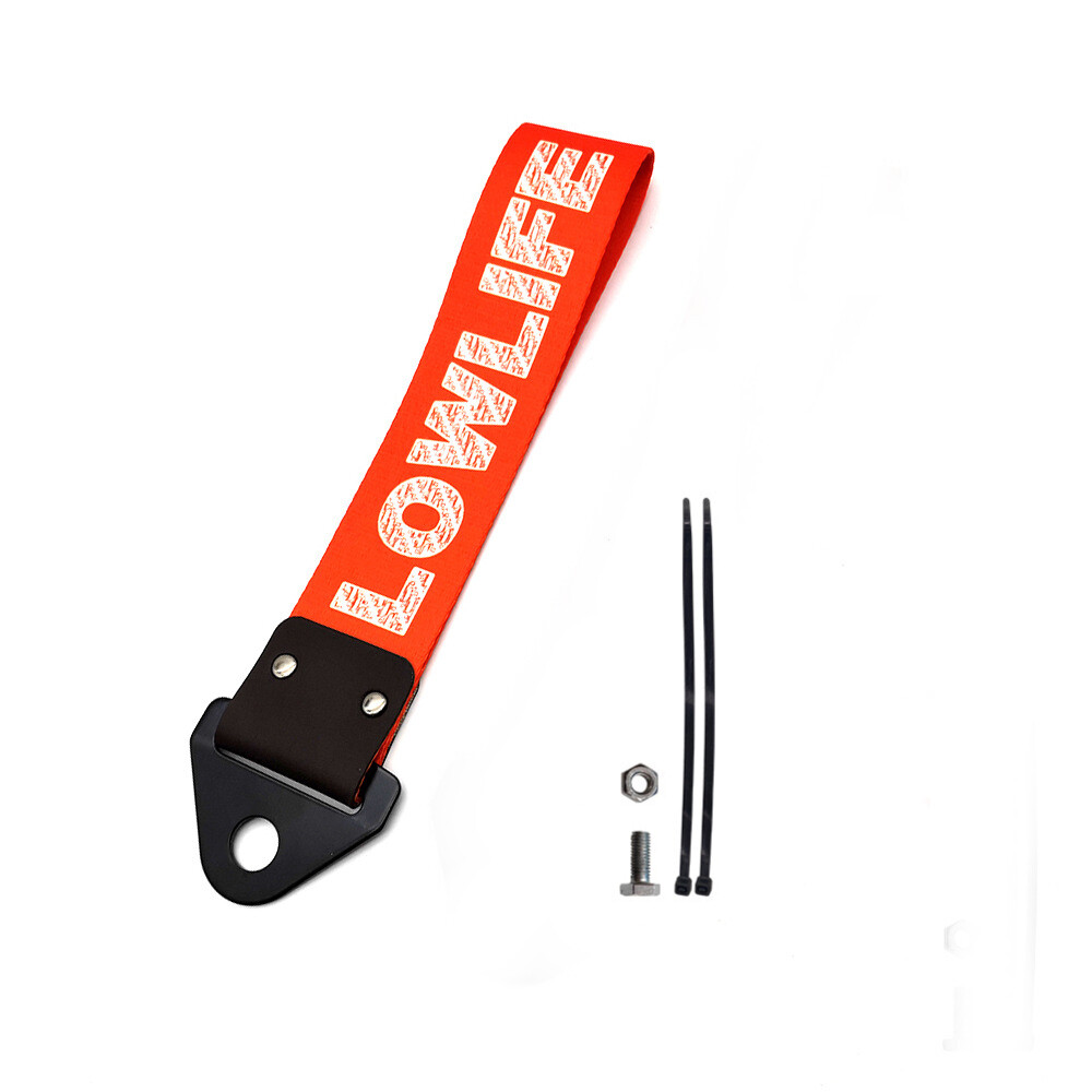 LOW LIFE Racing Car Tow Towing Strap Belt Rope Rally Hook Universal ...