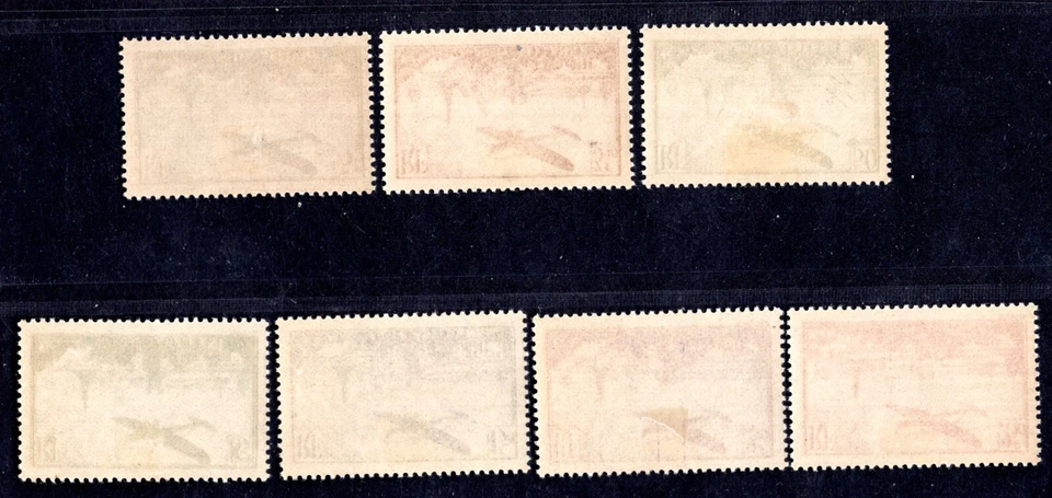 FRANCE 1936 AIR MAILS SCOTT #C8-C14 COMPLETE MINT LIGHT HINGE - Image 2 of 2