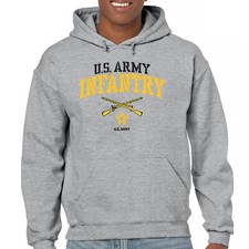 US Army Infantry Sweatshirt Military Pride Veteran DD 214 Patriotic Hoodie