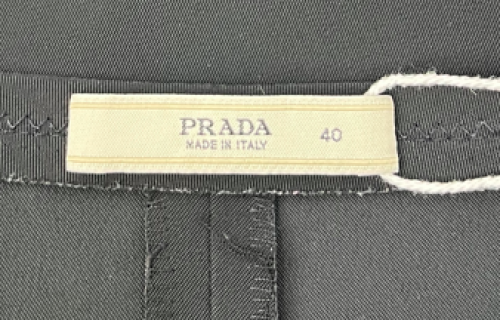 Prada ALTERED Navy Scuba Exposed Seam A-Line Skirt sz 40 - Picture 4 of 6
