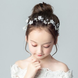 Uk Child Kid Pearl Crystal Wedding Bridal Diamante Hair