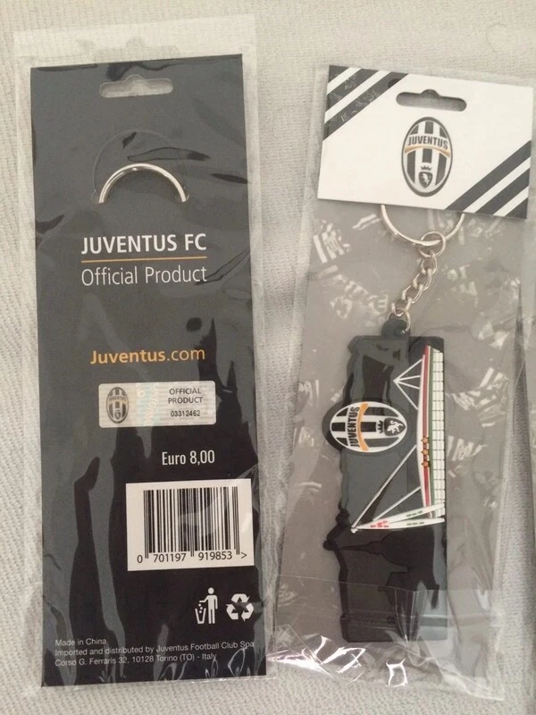 [ACQUISTO MINIMO 2 PEZZI] Portachiavi Juventus nuovi originali sigillati - Immagine 2 di 2
