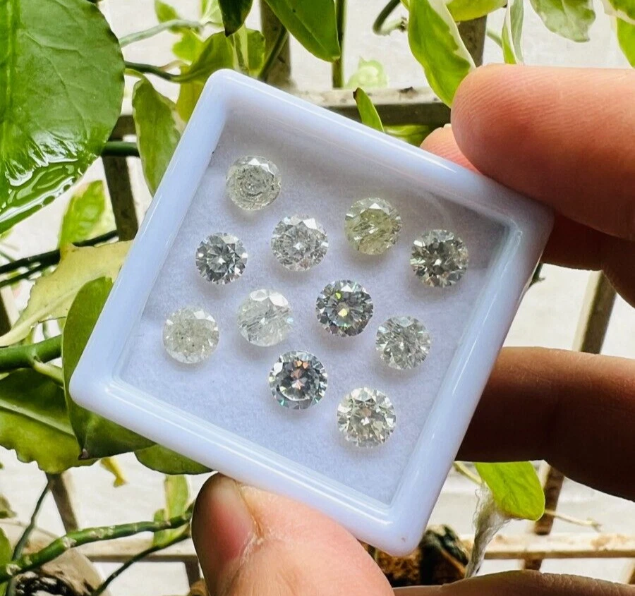 10 Pcs Round Cut Loose Lab-Grown Polished Moissanite Gemstone 10 Carat - Image 3 of 4