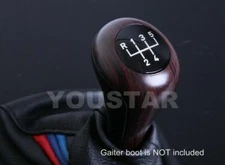 UNICUS Italian Leather Weighted Wood 5 Speed MT Gear Knob for BMW E46 E36 E30