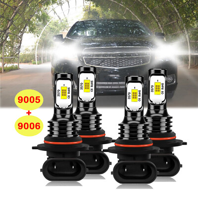 For Chevrolet Malibu 1997-2003 Combo LED Headlight High Low Beam Bulbs 10000lm