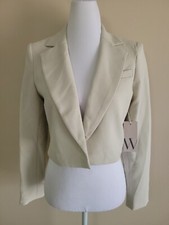 NWT WORTHINGTON Women's Blazer Jacket Long Sleeve Open Front Beige Color.Size XS