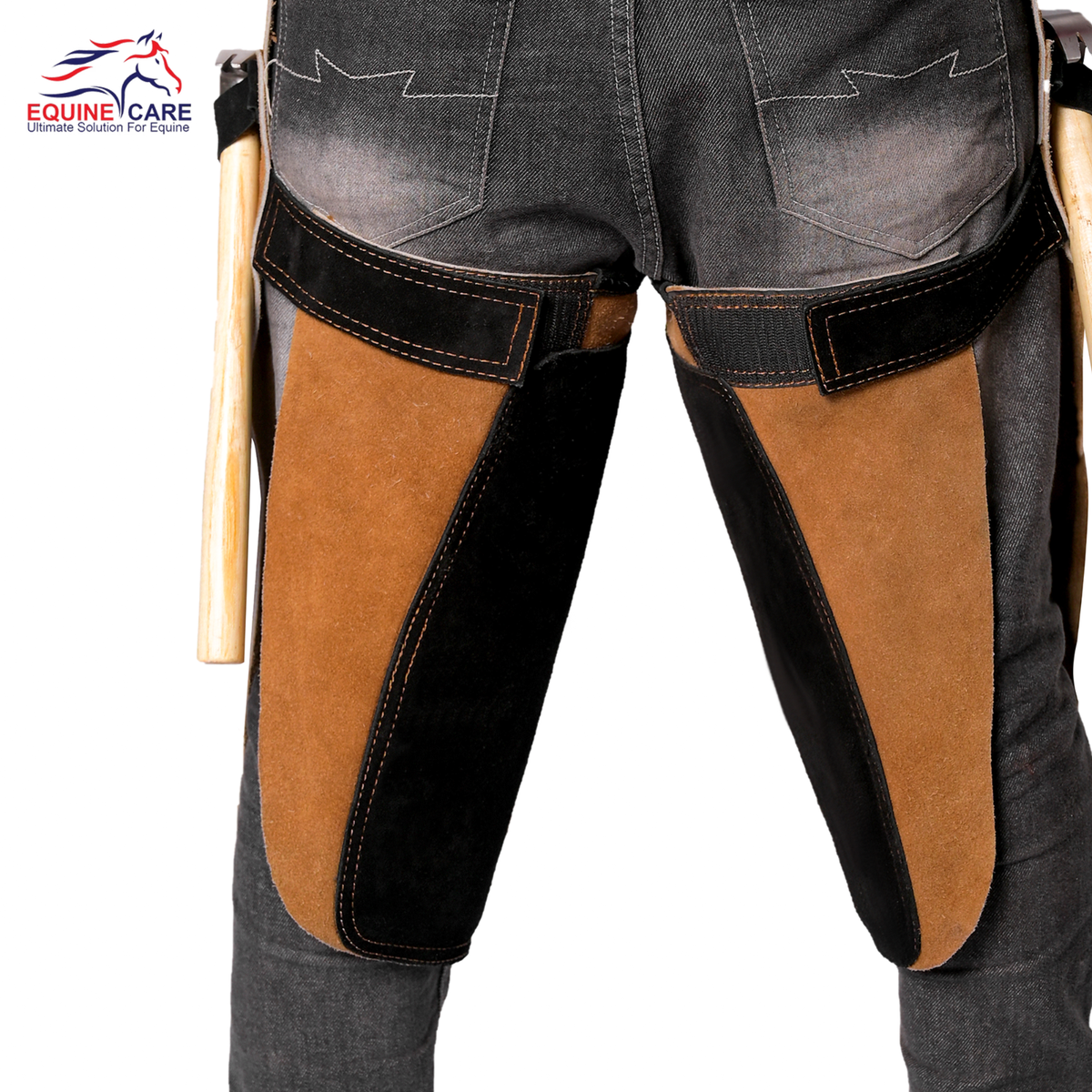 EQUESTRIAN STORE Farrier schort 65 cm-25'' Premium Blacksmith volledig lederen varrier schorten echt suède varrier tool schort trimmer chaps hoof zorg varer mannen vrouwen verstelbare schort, zwart en