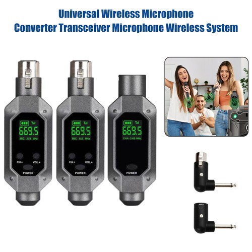 Kabelloser XLR Sender Empfänger für dynamisches Mikrofon Audio Mixer Lautsprec - Bild 12 von 24