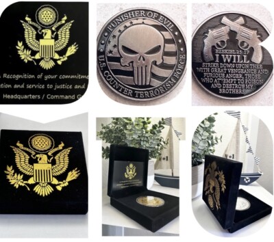 U.S Counter Terrorism Force Souvenir Silver Plated Coin USA