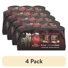  4 pack Purina ONE True Instinct Classic Ground Grain-Free Formulas With Real T