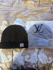 Louis Vuitton Black Beanie Mens Winter Hat On...