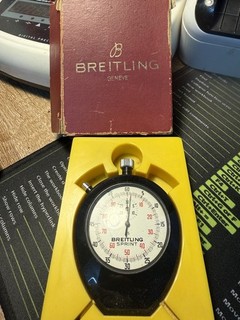 BREITLING Swiss Stop Watch Mechanical Chronograph Good working in Original Box