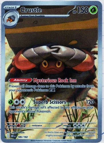Crustle Holo Illustration Rare SV10: Destined Rivals 186/182 NM