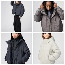 UNIQLO U PUFFTECH Parka S-3XL Hooded Oversized Water-Repellent Women 480064 NWT