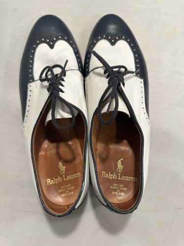 Ralph Lauren Crocket & Jones Womens Golf Shoes 9 B Bench Made No Metal Spikes - Picture 5 of 10