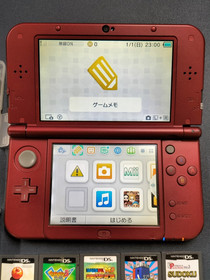 B5131 Nintendo new 3DS LL XL console Metallic Red Japan w/pen fx game Dragon Bal
