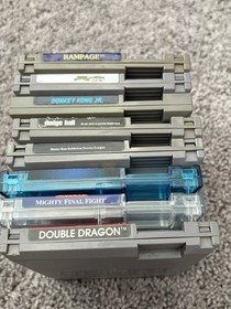 NES lot TMNT 3 Kong Double Dragon Doki Doki Panic Nekketsu Soccer League READ