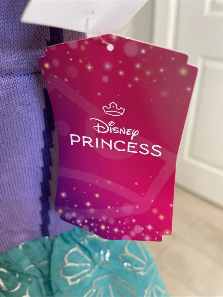 Disney Ariel Princess Sweater Top Tulle Skirt Dress/costume Size S Girls 6/6x - Image 3 of 4