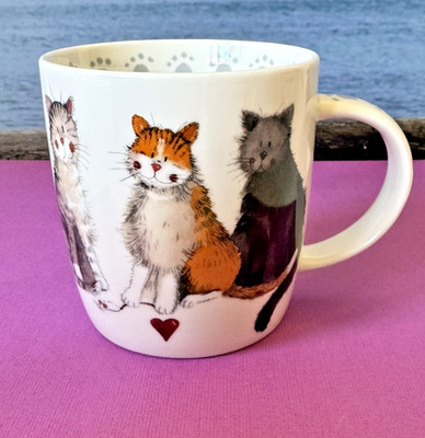 Alex Clark Cats The Good the Bad & the Incredibly Furry Bone China Tasse NEU Z