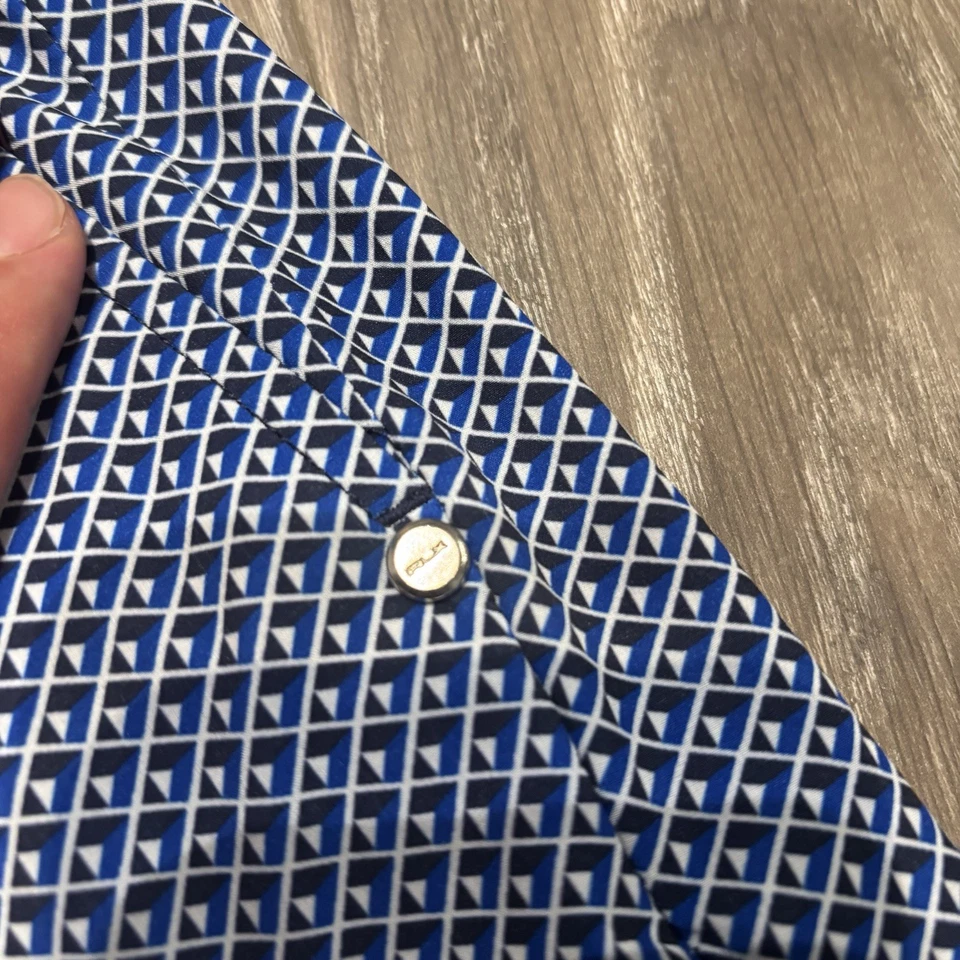 Pantalones Cortos RLX Ralph Lauren Para Hombre 32 Blanco Azul Estampado Golf Rendimiento Verano Foto 2 de 4