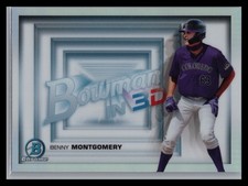 2022 Bowman Chrome #B3D-19 Benny Montgomery Bowman in 3D Colorado Rockies