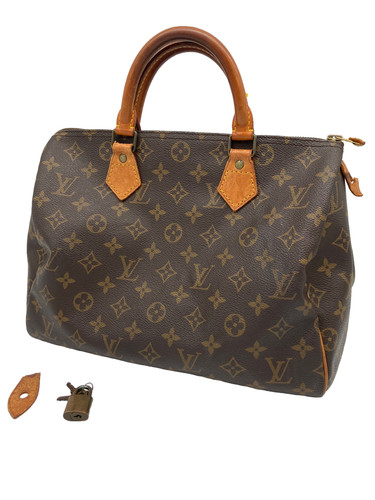 LOUIS VUITTON Speedy 30 M41526 Monogram Handbag Brown Authentic