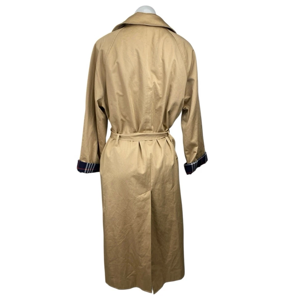 Marks & Spencer Women's Beige Tan Double Breasted Belted Trench Coat Jacket 10 - Image 3 of 4